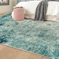thumbnail image 3 of Moynesa 8'x10' Modern Abstract Area Rugs for Living Room, Washable Accent Rugs for Bedroom Stain Resistant Non Slip, Large Soft Indoor Carpet for Dining Room Table Home Office Decor, Light Blue, 3 of 6