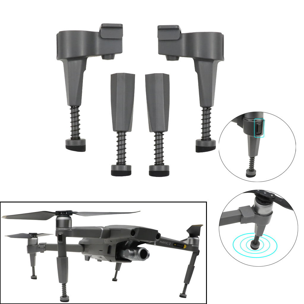 Heightened Landing Gear Skid Kit w/Protection Pad for DJI Mavic Pro Quadcopter 