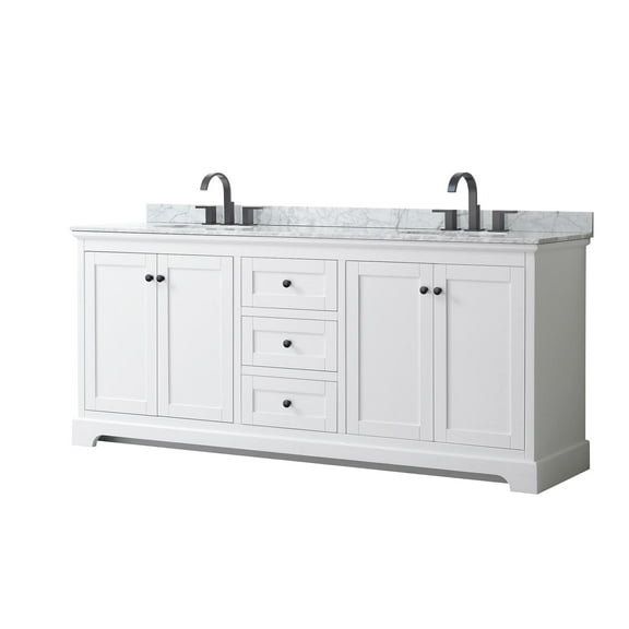 Wyndham Collection Wcv232380dcmunomxx Avery 80" Free Standing Double Basin Vanity Set -