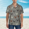 thumbnail image 4 of Balery Rooster Print Men's Hawaiian Shirts Short Sleeve Beach Shirt Relaxed Fit Vacation Button Down Shirts-XX-Large, 4 of 9