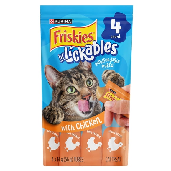Friskies Lil' Lickables Poulet, Gâteries pour chats, 14 g x 4
