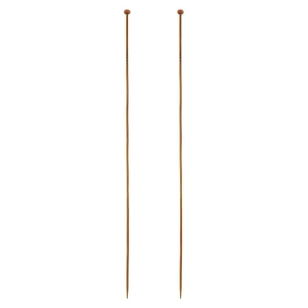2Pcs 2.5mm Bamboo Knitting Needle Straight Single Pointed 14 Inch Long