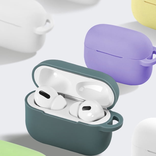 Gwong Electrónica Estuche protector de auriculares compatible con Bluetooth de silicona portátil para AirPods Pro