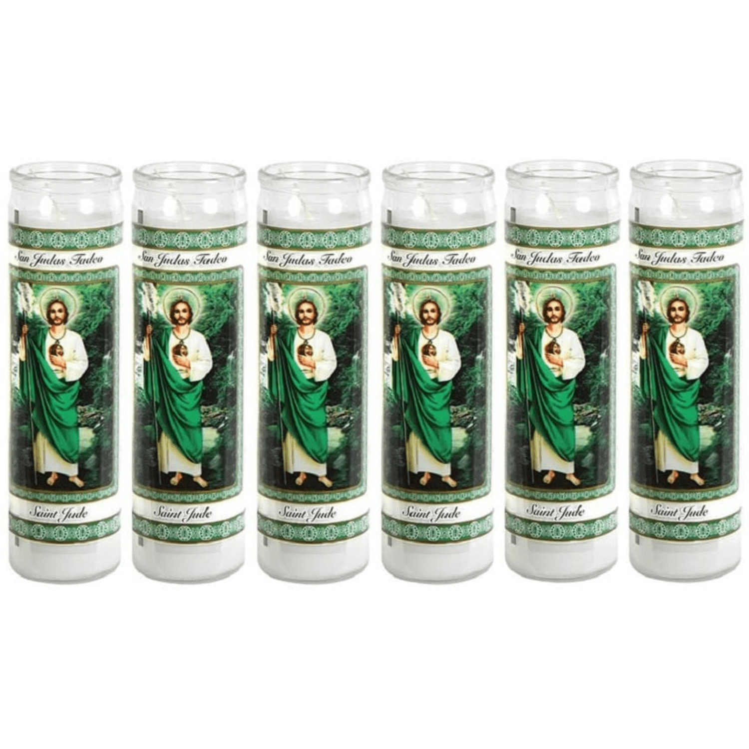 Saint Jude San Judas Prayer Candles Religious Candle, White Wax