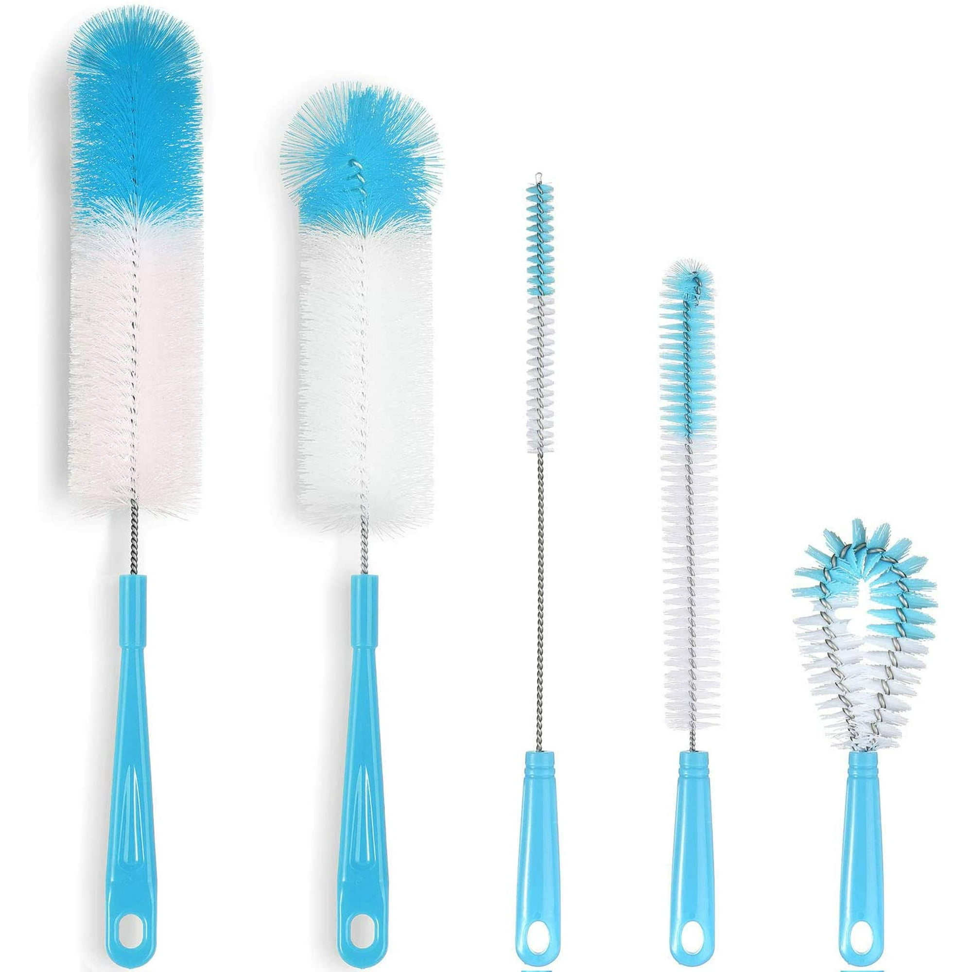 Bottle Brush Cleaner, Straw Cleaning Brushes, Pipe Tube Washer, Set of 9,  Long, Small, Extra Narrow, Reusable, Flexible, Scrub Clean Water Bottles