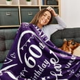 thumbnail image 2 of 60th Birthday Gifts for Women/Her/Him Throw Blanket Happy 60th Birthday Gifts Blanket Super Soft Flannel Throw Blanket Best Birthday Gifts Ideas Blanket Birthday Decorations 50"x 60", 2 of 6