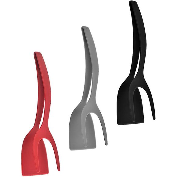 grip And Flipp Tongs Spatula,fried Eggs Turners,2 In 1 Omelette Clamp Frying Turning Grilling Kitchen Cooking Tool For Omelette, Pancake,