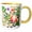 Yellow/White, variant on 3drose, Tropical Pink Flamingo, 11oz Two-tone Black Mug