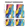 thumbnail image 2 of Sikiie Abstract Color Splash Car Foot Mat Set of 4 Pieces Basics Universal Fit Rubber Carpet Floor Mats For Car SUV Van & Truck, 26.8"L x 17.3"W (Front), 13"L x 17.3"W(Rear), 2 of 6
