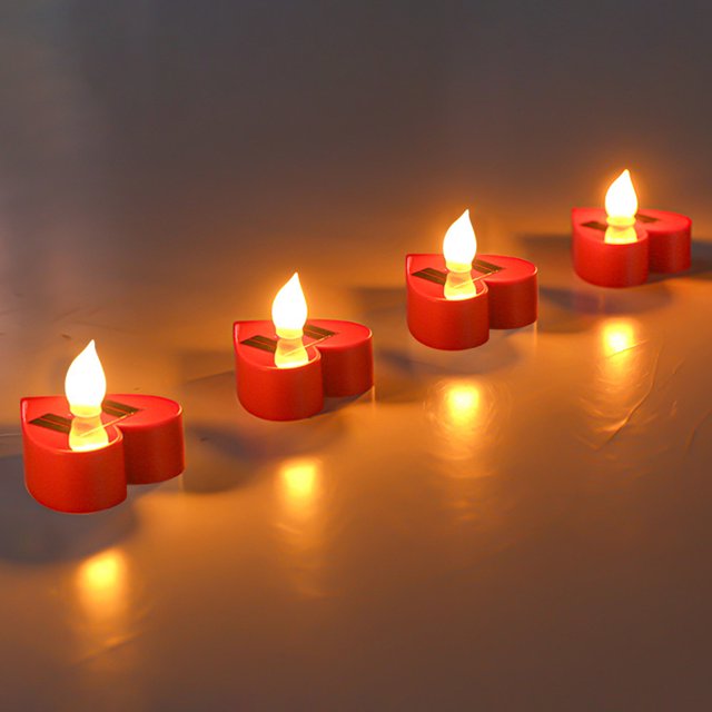 Lámpara De Piso Lámpara de té de vela solar IP65 Luz de vela LED solar impermeable Iluminación parpadeante Likrtyny Para estrenar