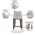 thumbnail image 3 of Manhattan Comfort Shubert Counter Stool with Solid Wood Frame in Light Gray, 3 of 6