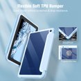 thumbnail image 4 of Fintie Semi Clear Case for 2022 Kindle Fire 7 12th Generation - Hybrid Slim Cover with Transparent Back Shell, Sky Blue, 4 of 7