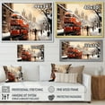 thumbnail image 4 of Designart "Vintage Views London's Timeless Charm II" Cityscapes Framed Wall Art Decor - Industrial Red London Living Room Framed Canvas Art, 4 of 6