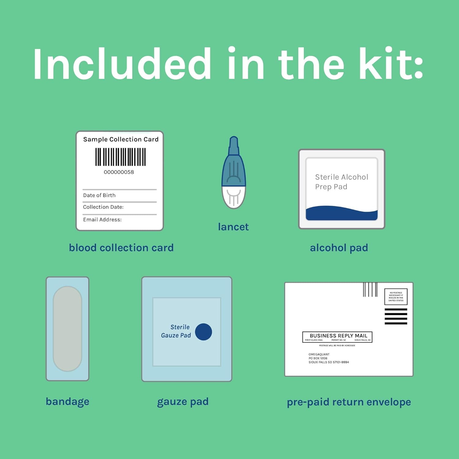 Omega Quant Omega-3 Index Basic Test 1 Kit
