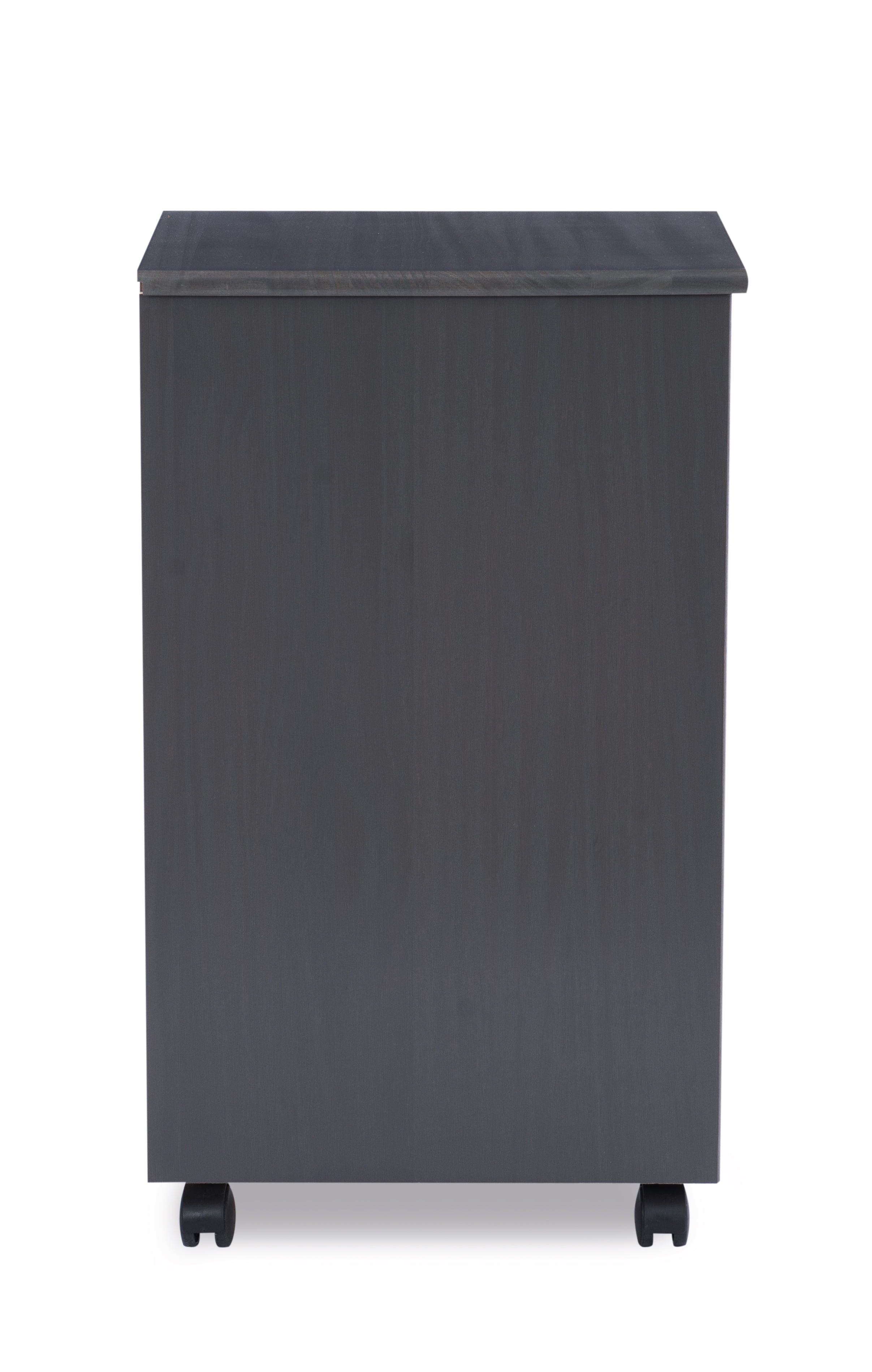Linon Cary Six Drawer Rolling Storage Cart, Gray Finish