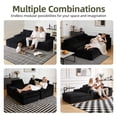thumbnail image 6 of HipyMo 105" Sectional Couches for Living Room Corduroy Cloud Couch Sofa with L-Shape Upholstered Boneless Couchs Modern Modular Sectional Couch with Chaise (Left Facing Chaise+2Seaters, Black), 6 of 9