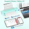 thumbnail image 2 of Thermal Portable Bluetooth Tattoo Stencil-Printer - Compact Inkless Printer for Phone & Laptop, Portable Printers Wireless for Travel, Home Use, Vehicles, Office, School, Support 8.5" X 11" US Letter, 2 of 5