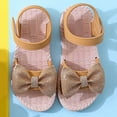 thumbnail image 7 of Toddler Kids Girls Soild Bowknot Princress Shoes Soft Sole Non First Walkers Prewalker Beach Shoes Sandals Toddler Girl Sandals Size 6 Baby Girl Sandals Size 5, 7 of 7