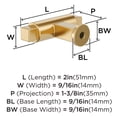 thumbnail image 5 of Amerock Balon 2 inch (51mm) Length Champagne Bronze Cabinet Knob, 5 of 6