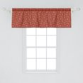 thumbnail image 2 of Ambesonne Honeycomb Valance Pack of 2, Honey Bees and Flowers, 54"X18", Rust and White, 2 of 3