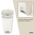 thumbnail image 3 of Umbra 13 gal Brim Plastic Step Soft Close Lid Kitchen Trash Can, Sand, 3 of 17