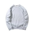 thumbnail image 2 of Sweatshirts For Men Solid Casual Loose Fit Crew Neck Shirts Comfoty Soft Long Sleeve Pullover Tops Spring Fall Outfits Clothes Grey XL, 2 of 4