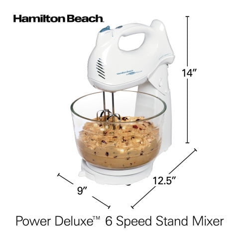 hamilton beach power deluxe 6 speed stand mixer