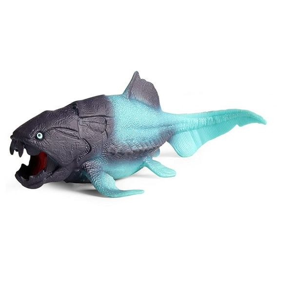 Holzlrgus Animal Figures 1pcs Rubber Elastic Realistic Dunkleosteus Action Model, Stress Relief Toys for Science Project, Learning Educational Toys, Birthday Gift, Cake Topper for Kids