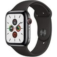 thumbnail image 2 of Restored Apple Watch Series 5 (Gps, 44mm) - Space Black Titanium Case - Black Sport Band (Refurbished), 2 of 3