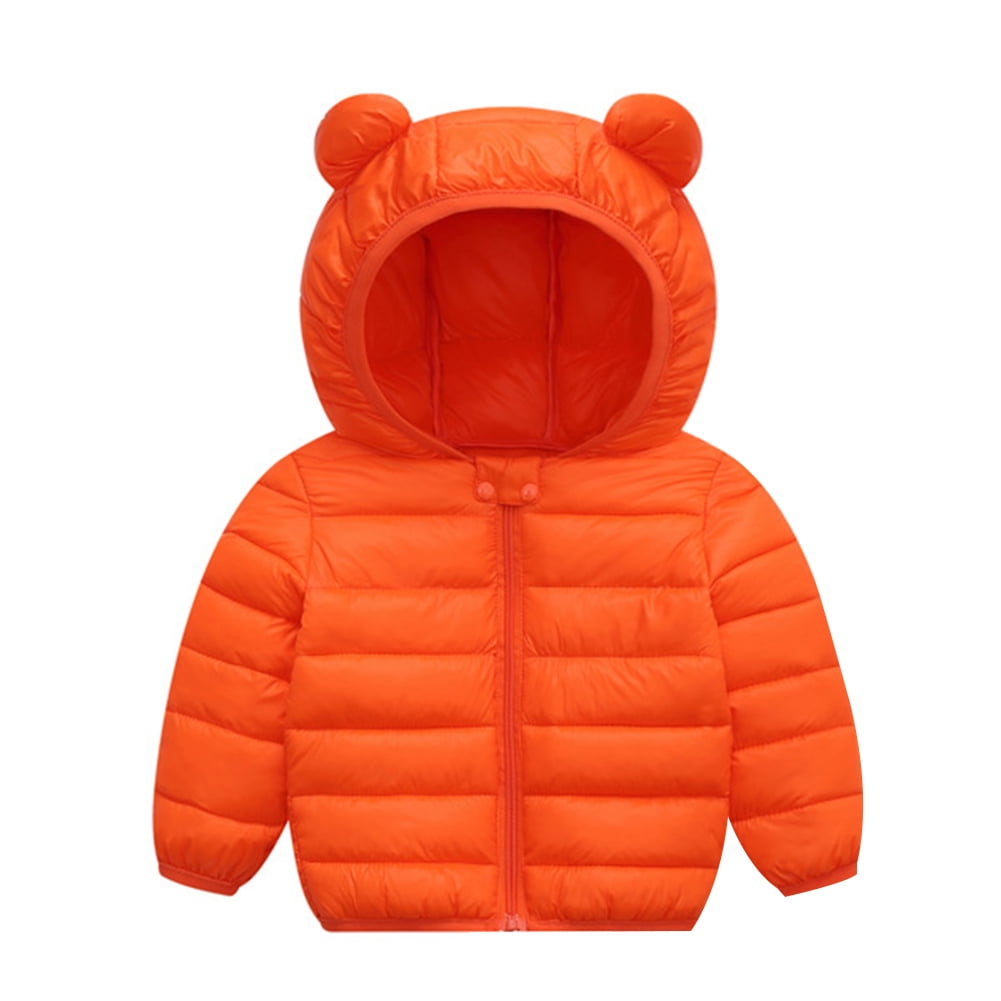 WIBACKER 1-5T Baby Boy Girl Cute Ear Hooded Puffer Jacket Pants Snowsuit Toddler Kid Winter Coat