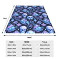 thumbnail image 3 of Balery Skull blue crystal flower Manta de Felpa Suave y Acogedora – Cobija de Franela Aterciopelada para Cama, Lavable y Cálida para Sofá, Mascotas, Transpirable-50"x40", 3 of 7