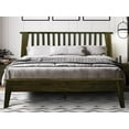 thumbnail image 1 of Acacia Kaylin Bed Frame with Headboard Solid Wood Platform Bed, Queen Size Bed Frame, Unique Design Contemporary Signature Wood Bed Compatible with All Mattresses, Non-Slip and Noise-Free, Mocha, 1 of 5