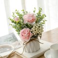 thumbnail image 6 of SPRING PARK Silk Artificial Rose Flower Potted Plant Wedding Home Party Decor, 6 of 7