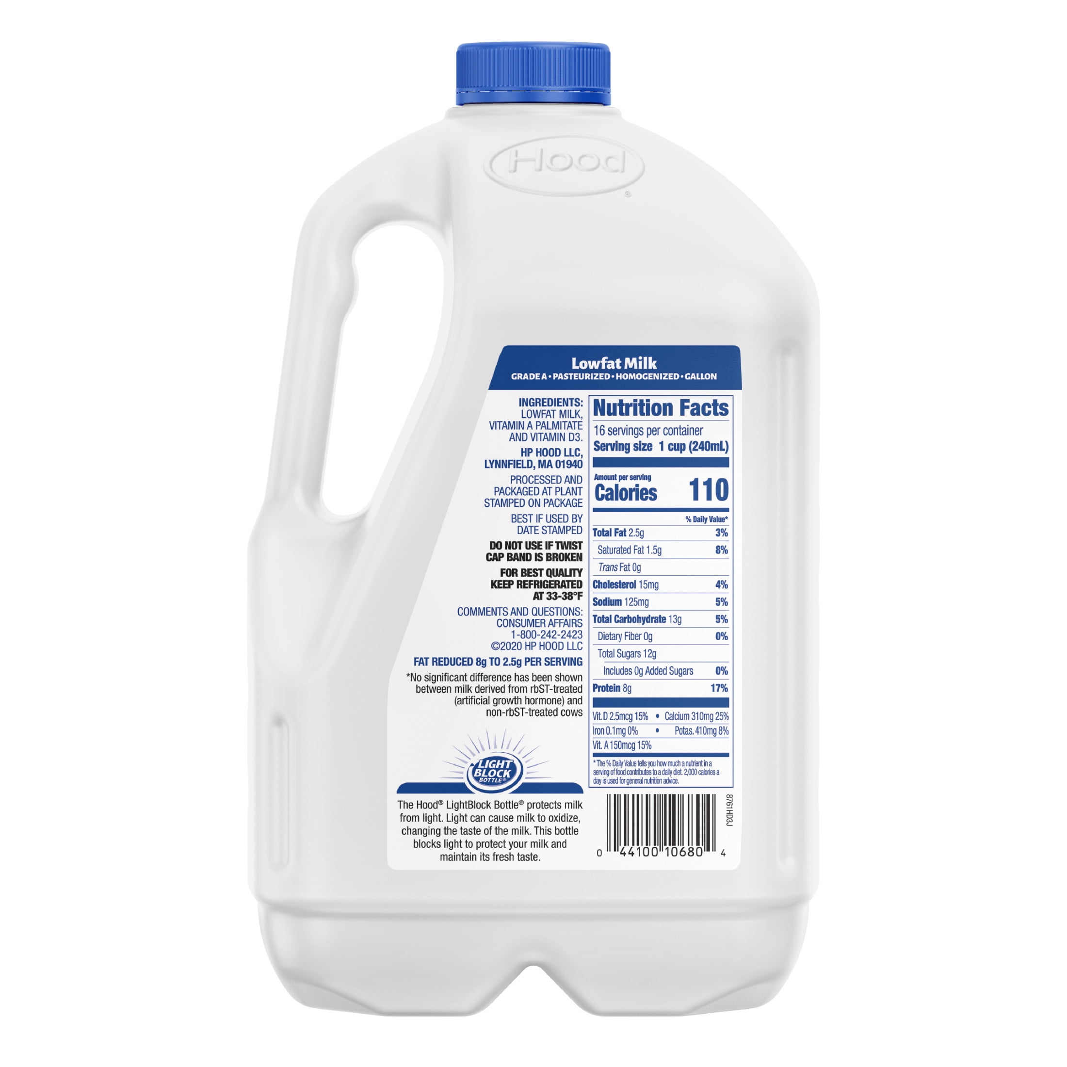 Hood 1% Lowfat Milk, 128 oz