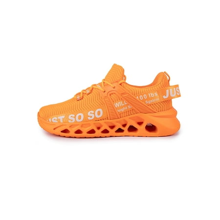 

Glookwis Mens Running Shoe Sport Athletic Shoes Fitness Workout Sneakers Unisex Shock Absorption Non-Slip Trainers Wear-resistant Lace Up Fashion Sneaker Orange 13 men