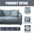 thumbnail image 7 of NEWEEN Sofa Cover High Stretch Elastic Fabric 1 2 3 Seater Sofa Slipcover Chair Loveseat Couch Cover Polyester Spandex Furniture Protector Cover with 1 Pillowcase (1 Seater, Grey Grid), 7 of 7