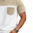 thumbnail image 4 of Gytharion Mens Short Sleeve Shirts Color-blocking Crew Neck T-Shirts Summer Casual Tee Shirts with Pocket, 4 of 4