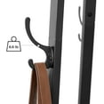 thumbnail image 5 of 8 Hooks Coat Rack Stand with 3 Shelves Coat Tree for Entryway Bedroom Living Room Rustic Brown and Black, 5 of 10
