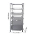 thumbnail image 2 of XGFHYJEH Storage Shelves for Kitchen, Bedroom, Bathroom, 6 Tire Plastic Shelves, Storage Shelf Rack, Storage Shelf Unit, Storage Rack, Storage Racks and Shelving for Small Spaces, 2 of 5