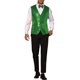thumbnail image 2 of Chaleco sin mangas brillante de lentejuelas INSPIRE CHIC para hombres, corte slim fit, cuello en V, fiesta disco, corbata de moño, verde L, 2 of 5
