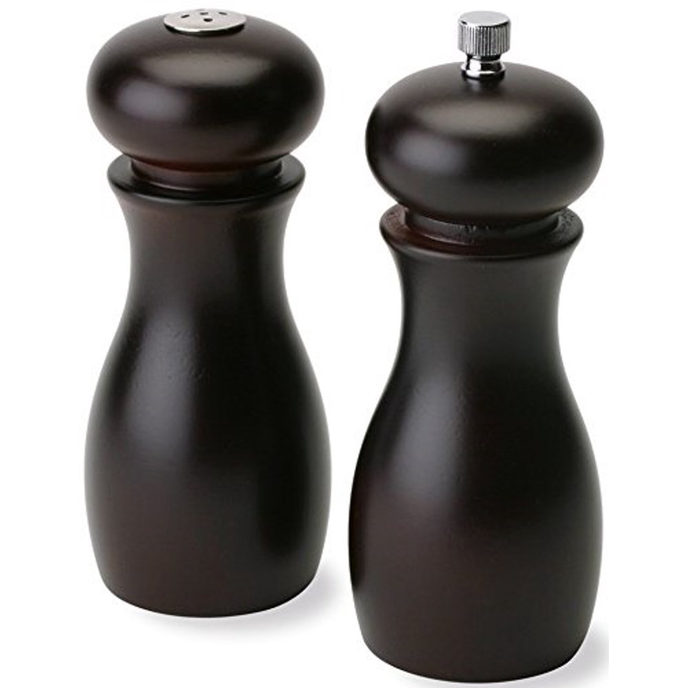 Olde Thompson 6" Caffe Wood Pepper Mill and Salt Shaker Set Walmart