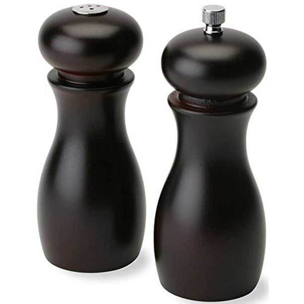 Olde Thompson 6" Caffe Wood Pepper Mill and Salt Shaker Set Walmart