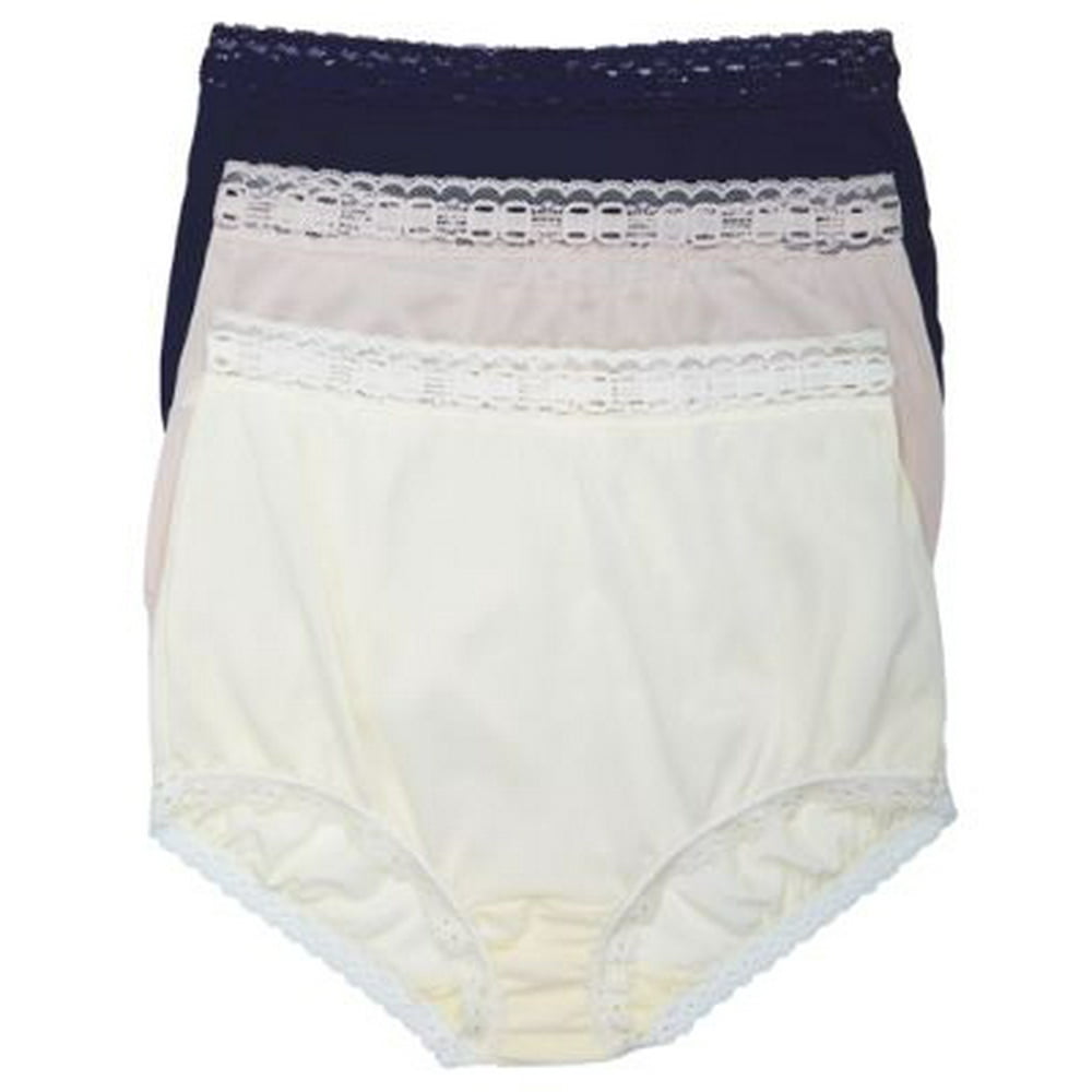 Olga Women's Olga 873J3 Secret Hug Scoop Full Brief Panty 3 Pack