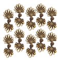 thumbnail image 3 of Maytalsory Handmade Sewing Accessories Frog Knot Closure Buttons Chinese Frog Knot Flower Fastener Set Cheongsam Buttons coffee and gold, 3 of 6