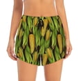 thumbnail image 2 of Balery Corn 2 Pantalones cortos deportivos para mujer con forro y dos bolsillos, elásticos, para entrenamiento, gimnasio, yoga-XX-Large, 2 of 7