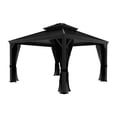 thumbnail image 2 of VEIKOUS 12'x12' Outdoor Hardtop Gazebo, Double Roof Metal Canopy for Patio, Garden, Backyard, Black, 2 of 12