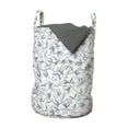 thumbnail image 1 of Botanical Laundry Bag, Repetitive Twigs Berries Branches Pattern on Plain Backdrop, Hamper Basket with Handles Drawstring Closure for Laundromats, 13" x 19", White Pastel Purple, by Ambesonne, 1 of 4