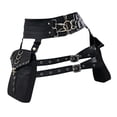 thumbnail image 2 of Riñonera de cuero Sunnimix Steampunk para mujer Bolso de muslo gótico, 2 of 7