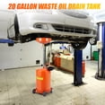 thumbnail image 6 of GARVEE Waste Oil Drain Tank,20 Gallon Air-Operated Waste Oil Drain Change Tank,Portable with 15" Funnel & Wheels,Adjustable Height 38-65",Orange, 6 of 9
