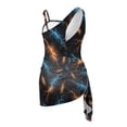 thumbnail image 5 of POLERO Neon Lightning One-Piece Swimsuit with Mesh Cover Skirt - Trendy Quick-Dry Swimwear for Teen Girls | Beach & Pool Vacation Essential, 5 of 10